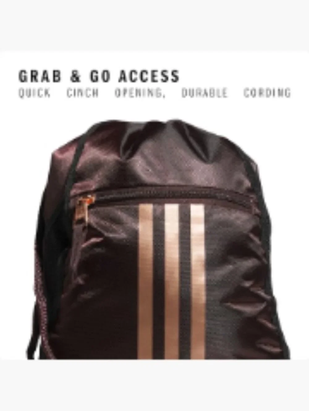 adidas Alliance Drawstring Gym Sackpack - Lightweight Durable Polyester with